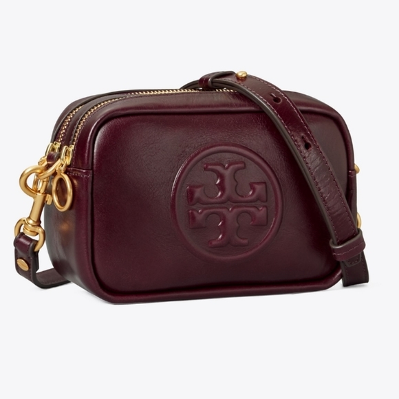 Tory Burch Kira Chevron Glazed Mini Bag in Red